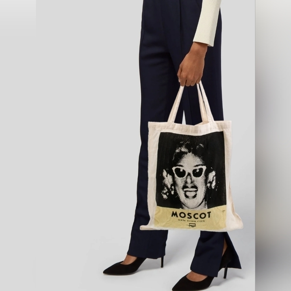 Vintage 90's MOSCOT New York Bag Tote Unisex Stencil Art Pop Eyewear